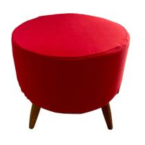 01 Capa De Puff Redondo Banqueta Sala /Quarto Malha Gel