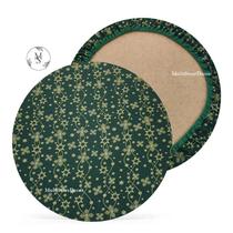 01 Capa de Sousplat Casa Noel Natal - 35 cm - Várias Cores e Estampas - Supla Jogo Americano