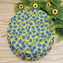 01 Capa de Sousplat Floral Chita Amarelo