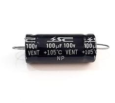 01 Capacitor Axial NP 100uf 100v 105c Bipolar - Original Sc