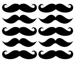 01 Cartela Adesivo Bigode Dia Dos Pais Festa Decoração 20und