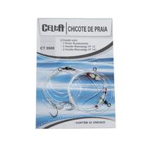 01 Chicote Celta Para Pesca De Praia C/2 Rotor Fuorescente 02 Anzóis Maruseigo N12 e 02 Anzóis N14