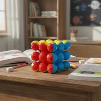 01 Cubo Mágico Esferas Interativo Giro Rápido Antistress Profissional Magic Cube 3x3x3