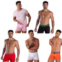 01 Cueca Box Boxer Adulto Microfibra Original Com Forro 100% Algodão Qualidade - Somellos