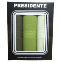 01 Cx Lenço Fino Puro Algodão Sortido Ref 2720- Presidente