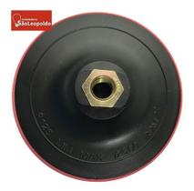 01 Disco Borracha MTX 125 mm c/ Fixador + Haste Rosca M14