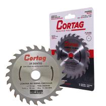 01 Disco Cortag 4 ⅜ ou 110mm com 24 Dentes para usar com Serra Circular para Cortar Madeira 60864