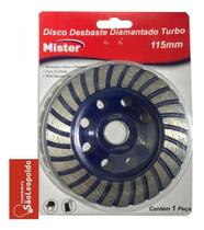 01 Disco Desbaste Diamantado 4.1/2 115mm P/ Concreto Mister