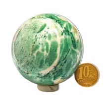 01 Esfera Jade Verde Lapidado 200 a 250g Aprox 5cm Tipo B 01 Esfera Jade Verde Lapidado 200 a 250g Aprox 5cm Tipo B