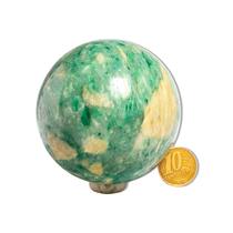 01 Esfera Jade Verde Lapidado 400 a 450g Aprox 6,5cm Tipo B 01 Esfera Jade Verde Lapidado 400 a 450g Aprox 6,5cm Tipo B