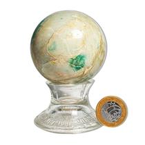 01 Esfera Jade Verde Lapidado 400 a 450g Aprox 7cm Tipo C 01 Esfera Jade Verde Lapidado 400 a 450g Aprox 7cm Tipo C