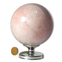 01 Esfera Quartzo Rosa Natural 1 a 1,2Kg 9 a 10cm Classe C