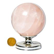 01 Esfera Quartzo Rosa Natural 400 a 500g 6 a 8cm Classe B 01 Esfera Quartzo Rosa Natural 400 a 500g 6 a 8cm Classe B