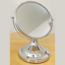 01 Espelho Base Metal Giratório Ampliação 5x Balcão Ótica Óculos Maquiagem dupla face grau cromado giratorio otica solar Acessório óptico atacado são 01 Espelho Base Metal Giratório Ampliação 5x Balcão Ótica Óculos Maquiagem dupla face grau cromado giratorio otica solar Acessório óptico atacado são
