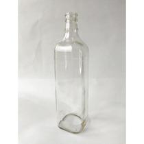 01 garrafa de vidro quadrada 1 litro decoracao artesanato vasilias e potes casa e cozinha
