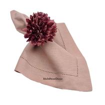 01 Guardanapo de Tecido 40 x 40cm Amarelo Ponto Ajour - Acabamento Canto Mitrado - Várias Cores e Estampas