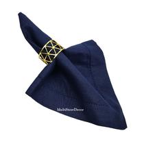 01 Guardanapo de Tecido 40 x 40cm Azul Bebê Ponto Ajour - Acabamento Canto Mitrado - Várias Cores e Estampas