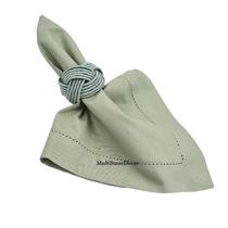 01 Guardanapo de Tecido 40 x 40cm Bege Ponto Ajour - Acabamento Canto Mitrado - Várias Cores e Estampas