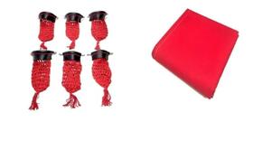 01 Jogo de Redinha Pronta Vermelho + 1 Corte de tecido Vermelho sinuca , Bilhar