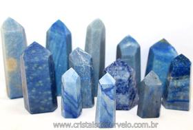 01 kg de Pontas de Quartzo Azul Tipo B - Gerador Sextavado para Revenda e Atacado