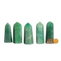 01 kg de Pontas de Quartzo Verde Natural - 80 a 200g - Tipo B - Ideal para Decoração e Energia Positiva