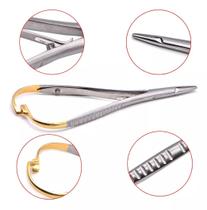 01 Kit C/ 6 Un Pinça Precisão Ferramenta Relojoeiro Joalheiro Aço Inox Ourives fórceps bateria relógio ajuste alicate martelo extrair resistente