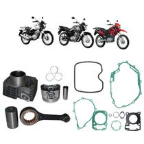01 Kit Cilindro Completo+Kit Biela CG Fan 125i 2016 A 2022 Mahle