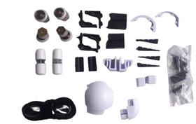 01 Kit De Acessórios Para Box De Banheiro De Canto Branco 01 Kit De Acessórios Para Box De Banheiro De Canto Branco