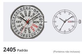 01 Mecanismo 2405 padrão com exibição de data de dia na posição 3h