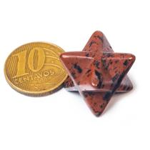 01 Merkabah Obsidiana Mahogany Pedra Natural Sem Furo