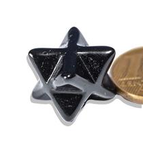 01 Merkabah Quartzo Preto Pedra Natural Sem Furo Estrela