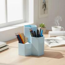 01 Organizador De Mesa Hexagonal Escritório Caneta Lápis Organizadores Volta as Aulas 01 Organizador De Mesa Hexagonal Escritório Caneta Lápis Organizadores Volta as Aulas