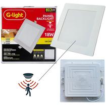 01 Painel Backlight G-Light EcoLED Quadrado EMBUTIR 18W 6500K Autovolt com Sensor de Presença 01 Painel Backlight G-Light EcoLED Quadrado EMBUTIR 18W 6500K Autovolt com Sensor de Presença
