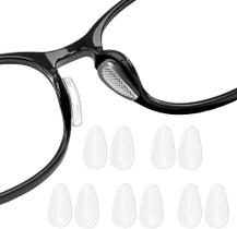 01 Pares Plaqueta Adesiva Silicone Nariz Óculos peça macia apoio nasal ponte armação armaçao oculos cola 3m masculina feminina colar poça segurar