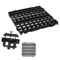 01 pc Palete Pallet Estrado Plástico Preto 50x50x4,5 cm 01 pc Palete Pallet Estrado Plástico Preto 50x50x4,5 cm