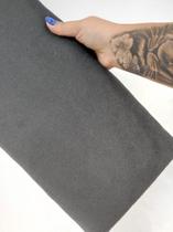 01 Placa de Cabeceira de Cama Tecido Suede Cinza Chumbo, Módulo Unitário de 60x20, Fácil instalação