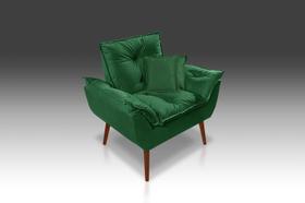 01 Poltrona Opala + 02 Almofadas Suede Verde - Modena - Decor 01 Poltrona Opala + 02 Almofadas Suede Verde - Modena - Decor