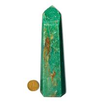 01 Ponta Aventurina Verde Natural 300 a 400g 14-16cm Tipo A