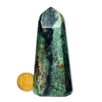 01 Ponta Malaquita Pedra Natural 8 a 9cm Média 160g Tipo B