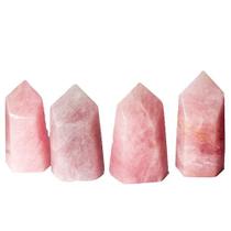 01 Ponta Quartzo Rosa Natural Sextavada Polimento Mecanizado 01 Ponta Quartzo Rosa Natural Sextavada Polimento Mecanizado