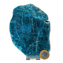 01 Porta Frios Apatita Azul Pedra Natural Decoração Classe A