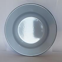 01 Prato Esmaltado Original Ágata 22cm Cor Azul Bebê Postagem Rápida