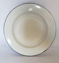 01 Prato Esmaltado Original Ágata 22cm Cor Branco Postagem Rápida 01 Prato Esmaltado Original Ágata 22cm Cor Branco Postagem Rápida
