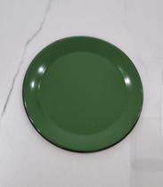 01 Prato Esmaltado Sobremesa Ágata Original Cor Verde Postagem Rápida