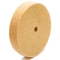 01 Roda Disco 4 OU 6 Pol Escova Polimento Pano Feltro Jeans (Brim) Politriz Esmeril Clemara Kit Rebolo vonder expansiva 200 polidor polir furadeira