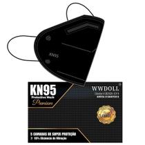 01 Unidade de Máscara Kn95 Premium WWDoll Cirúrgica Descartável Preto com Clip para Nariz 01 Unidade de Máscara Kn95 Premium WWDoll Cirúrgica Descartável Preto com Clip para Nariz