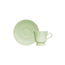 01 xícara de café cottage verde menta porcelana germer