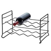 0125 - Mini Adega Empilhavel Porta Garrafas Merlot 8 Garrafas Schmitt Preta