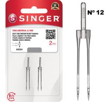 02 Agulhas Dupla 4mm Singer 2024 Costura Doméstica