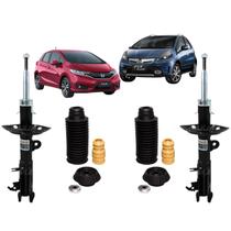 02 Amortecedor Nakata Dianteiro Honda Fit 2014 A 2020 + Kit Batente